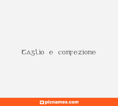 Taglio e confezione